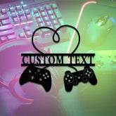 Custom Gamer Room Sign With Led Lights, Gift For Gamer Boyfriend Husband, Personalized Game Controllers Metal Wall Art, Gamer Sign, Game Room Decor